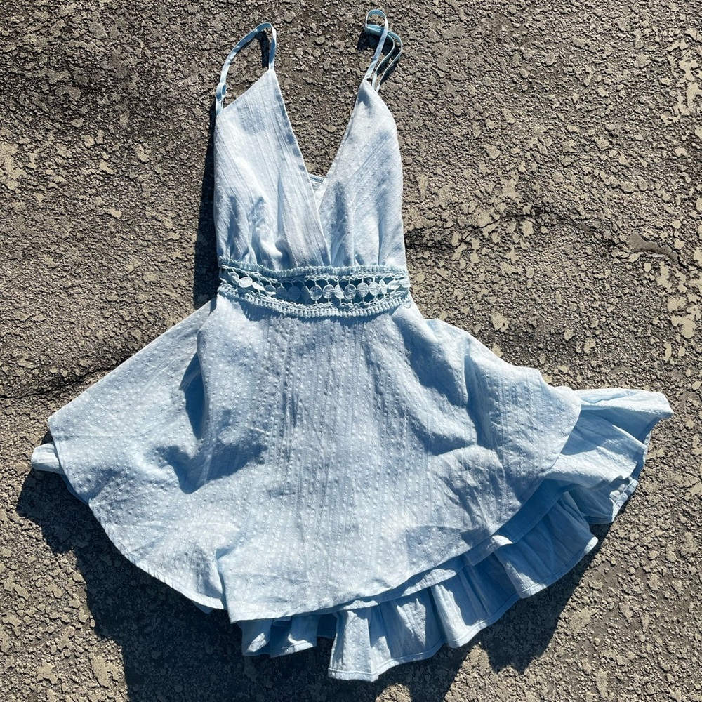 simplee light blue romper